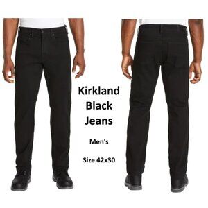 Kirkland Signature Men's Jeans Classic Black Casual Durable 5 Pocket Size 42x30